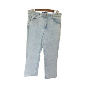 Democracy Ab Solution Light‎ Wash Cropped Straight Leg Jeans Size 10